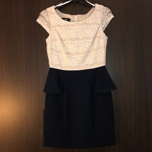Navy and lace dress